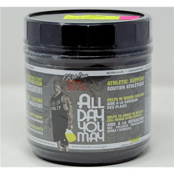 5% NUTRITION ALL DAY YOU MAY PRE/POST WORKOUT