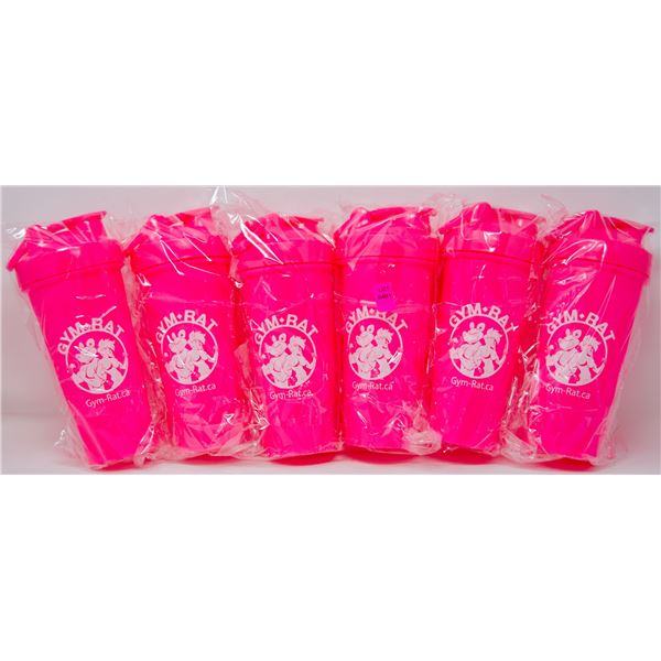 LOT OF 6 GYM RAT SHAKER CUPS COMPLETE WITH SHAKER