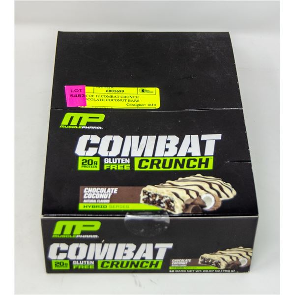 BOX OF 12 COMBAT CRUNCH CHOCOLATE COCONUT BARS