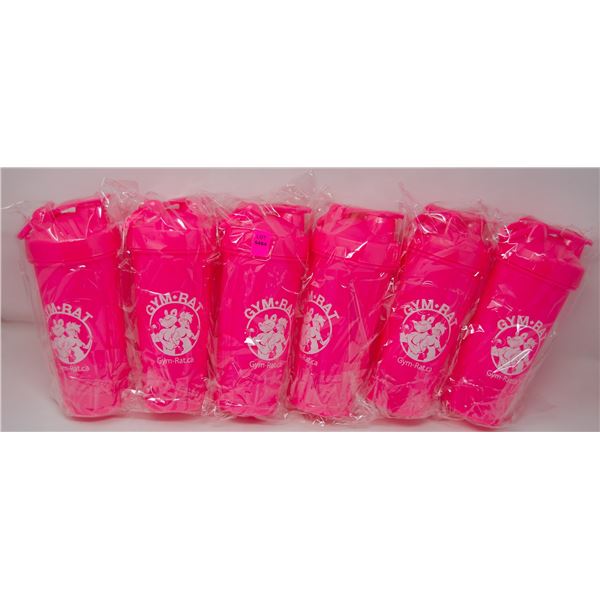 LOT OF 6 GYM RAT SHAKER CUPS COMPLETE WITH SHAKER
