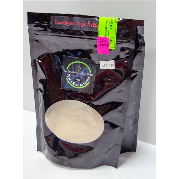 TWO BAGS OF TBN CINNAMON SPICE BREAD MIX