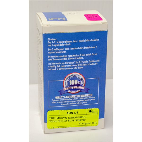 THERMOXYN THERMOGENIC WEIGHT LOSS SUPPLEMENT
