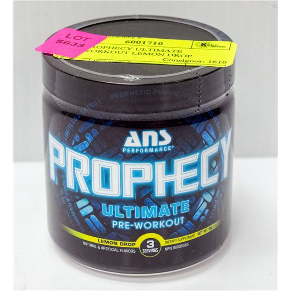 ANS PROPHECY ULTIMATE PRE-WORKOUT LEMON DROP