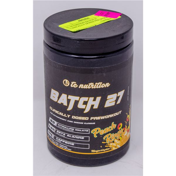TC NUTRITION BATCH 27 CLINICALLY DOSED PRE-WORKOUT