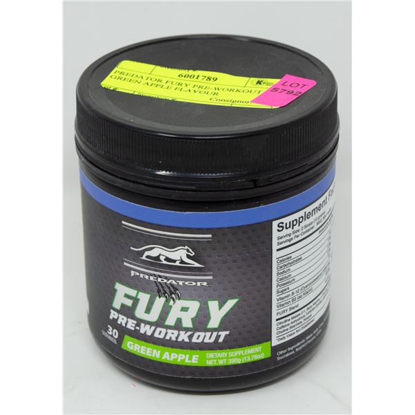 PREDATOR FURY PRE-WORKOUT GREEN APPLE FLAVOUR