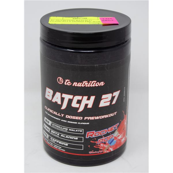 TC NUTRITION BATCH 27 CLINICALLY DOSED PRE-WORKOUT