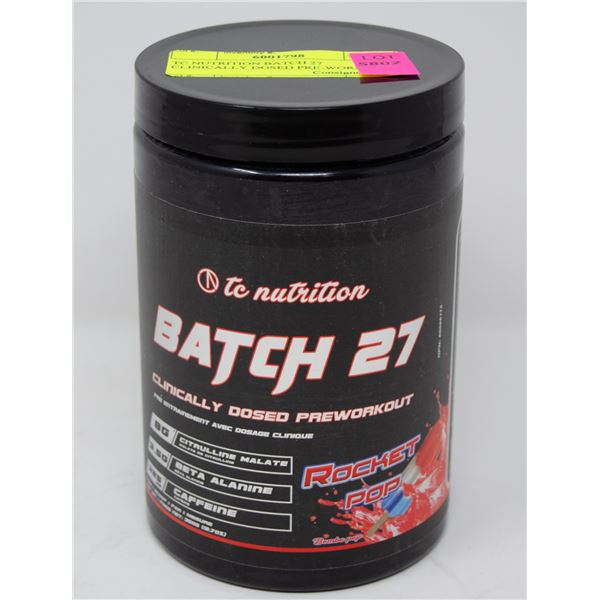 TC NUTRITION BATCH 27 CLINICALLY DOSED PRE-WORKOUT