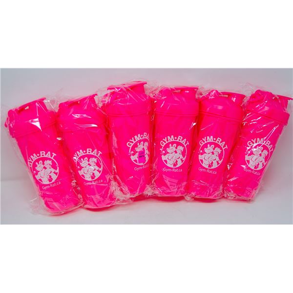 LOT OF 6 GYM RAT SHAKER CUPS COMPLETE WITH SHAKER