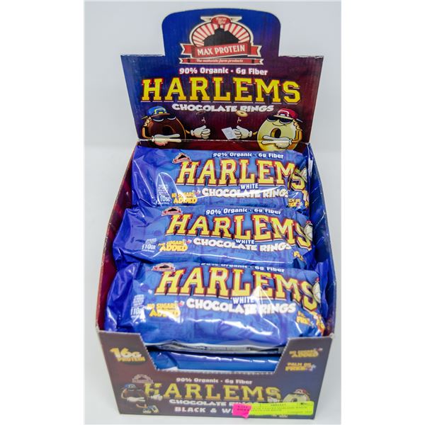 BOX OF 9 PACKS HARLEMS WHITE CHOCOLATE RINGS
