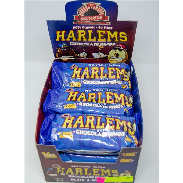 BOX OF 9 PACKS HARLEMS WHITE CHOCOLATE RINGS
