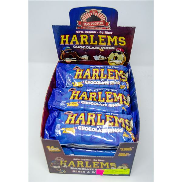 BOX OF 9 PACKS HARLEMS DARK CHOCOLATE RINGS
