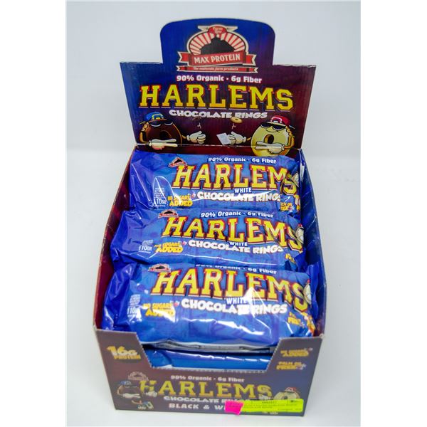 BOX OF 9 PACKS HARLEMS DARK CHOCOLATE RINGS