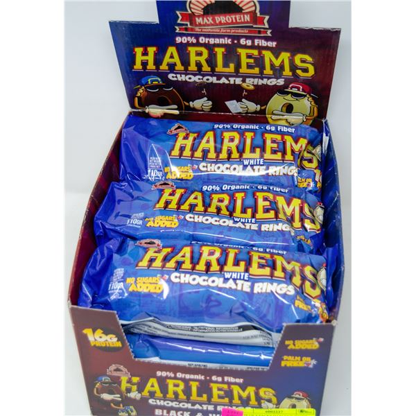 BOX OF 9 PACKS HARLEMS WHITE CHOCOLATE RINGS