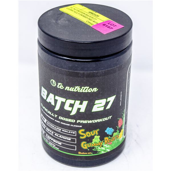 TC NUTRITION BATCH 27 CLINICALLY DOSED PRE-WORKOUT