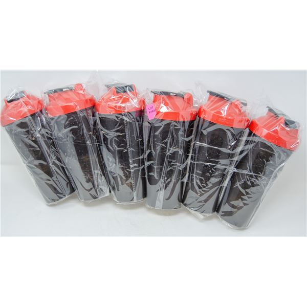 LOT OF 6 GYM RAY SHAKER CUPS COMPLETE WITH SHAKER