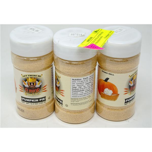 THREE BOTTLES OF FLAVORGOD PUMPKIN PIE SEASONING