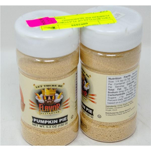 TWO BOTTLES OF FLAVORGOD PUMPKIN PIE SEASONING