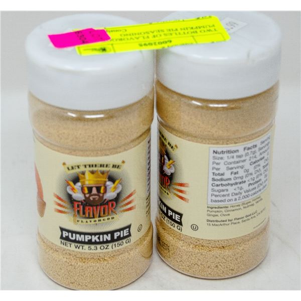 TWO BOTTLES OF FLAVORGOD PUMPKIN PIE SEASONING