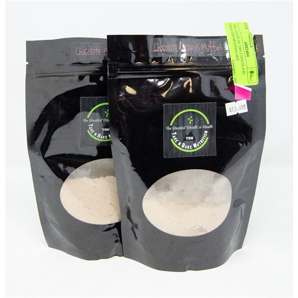 TWO BAGS OF TBN CHOCOLATE CRAVERS MUFFINS MIX