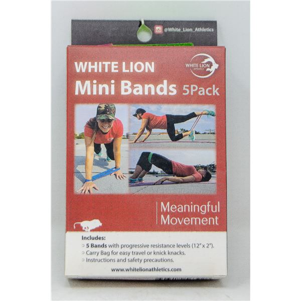 WHITE LION MINI BANDS 5-PACK WITH PROGRESSIVE