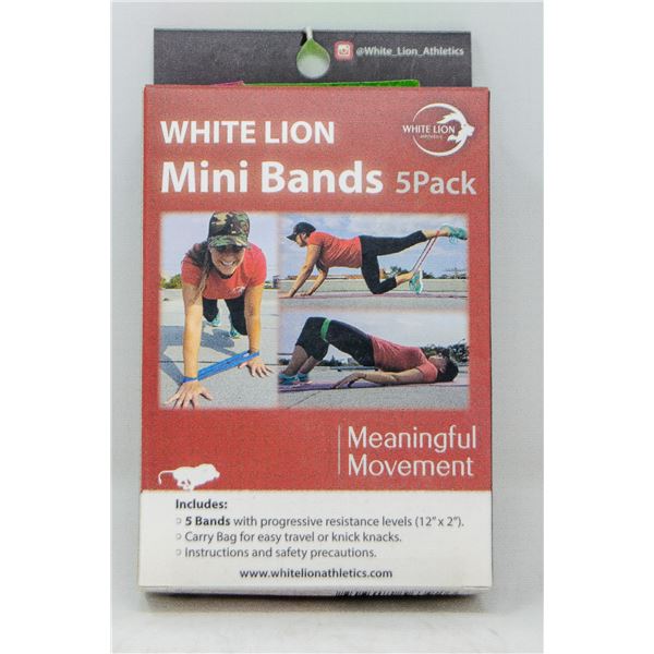 WHITE LION MINI BANDS 5-PACK WITH PROGRESSIVE