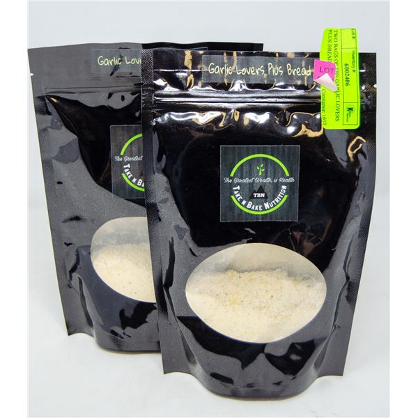 TWO BAGS OF TBN GARLIC LOVERS PLUS BREAD MIX