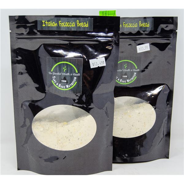 TWO BAGS OF TBN ITALIAN FOCACCIA BREAD MIX