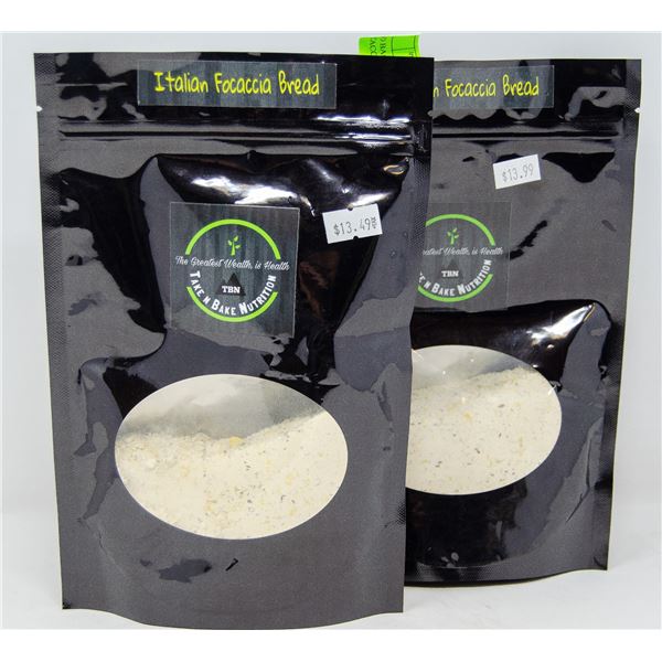 TWO BAGS OF TBN ITALIAN FOCACCIA BREAD MIX