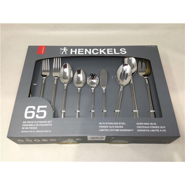 NEW Henckels 65 Piece Flat Ware cutlery Set