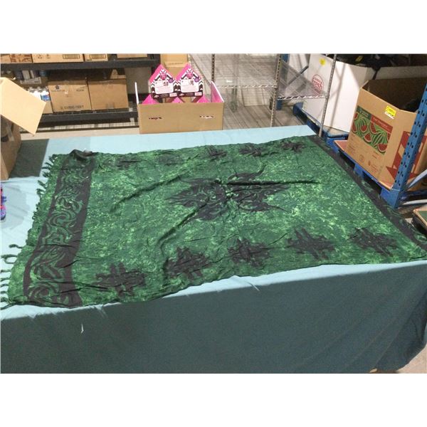 Fringed Sarong- green (O/S)