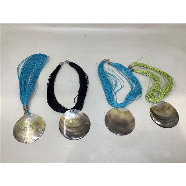 Lot of Assorted Seed Bead Shell Necklaces (3ct)