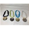 Image 1 : Lot of Assorted Seed Bead Shell Necklaces (4ct)