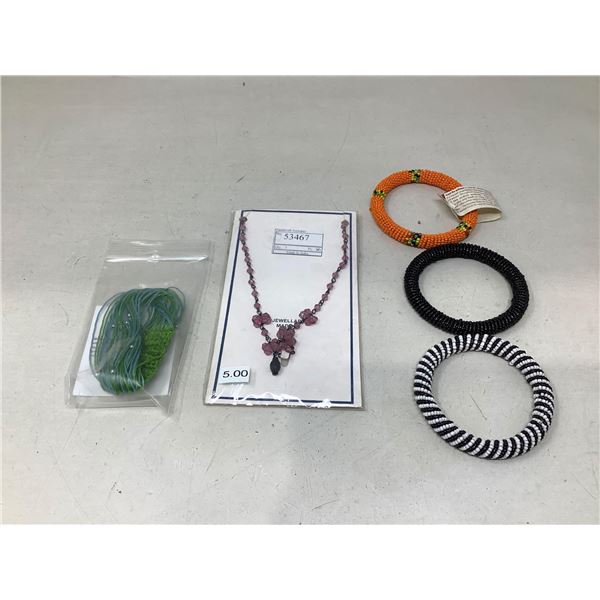 Lot of Assorted Handmade Bead Jewelry