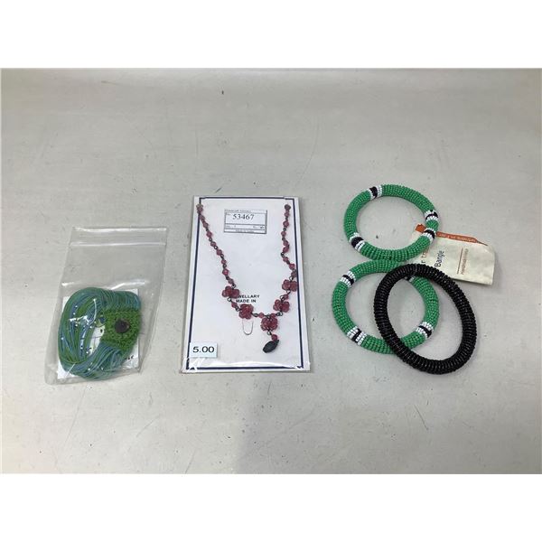 Lot of Assorted Handmade Bead Jewelry