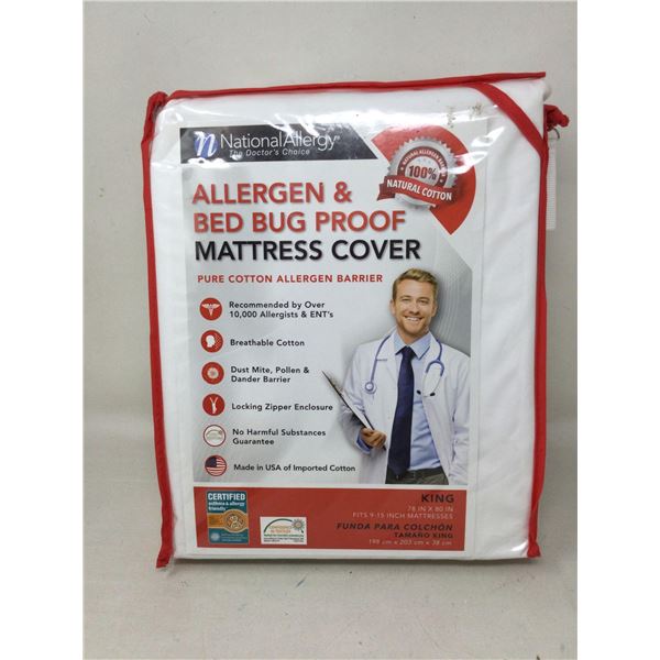 Allergen & Bed Bug Proof Mattress Cover (King size)