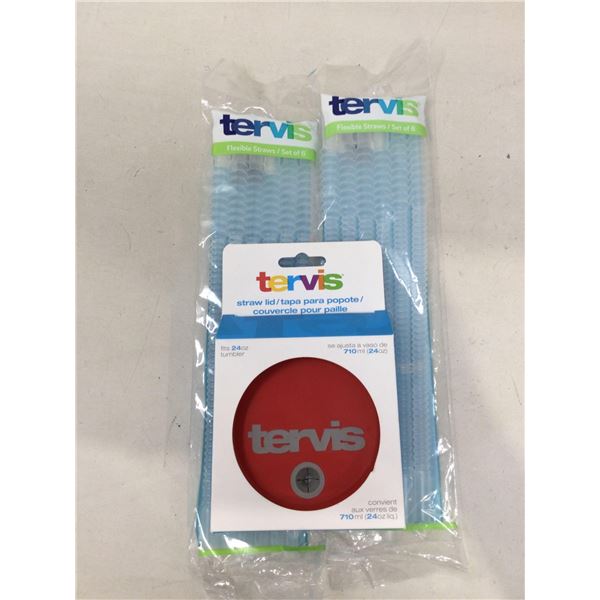 Tervis plastic flexible straws with lid