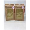 Image 1 : Lot of 2 x 144 Gold paper Straws