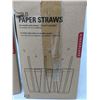 Image 3 : Lot of 2 x 144 Gold paper Straws