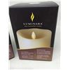 Image 2 : Lot of 2 Luminara scented vanilla flameless cangdes