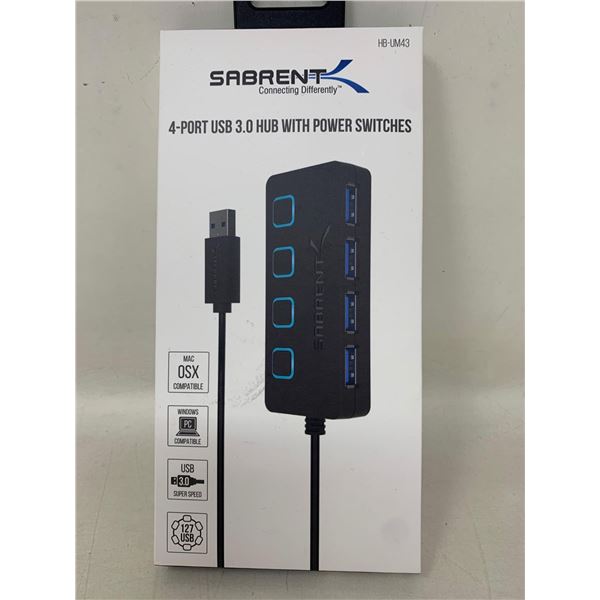 Sabrent 4 port 3.0 Hub with power switch