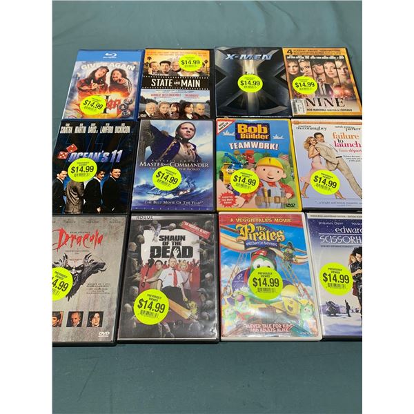 Lot of 12 DVD Movies assorted titles