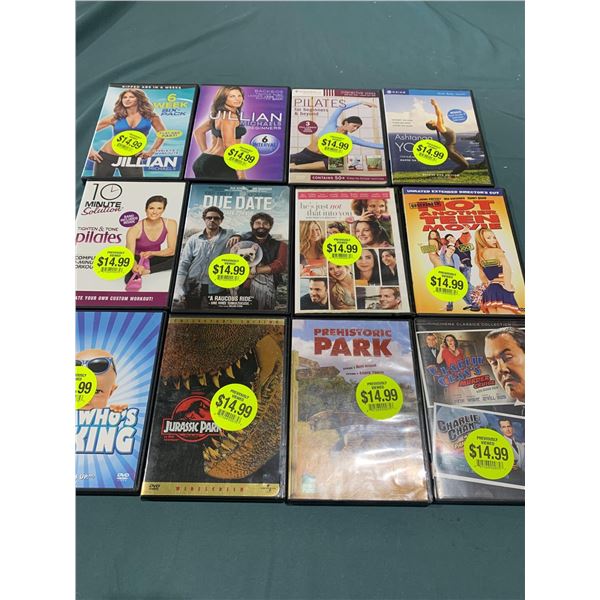 Lot of 12 DVD Movies assorted titles