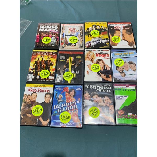 Lot of 12 DVD Movies assorted titles