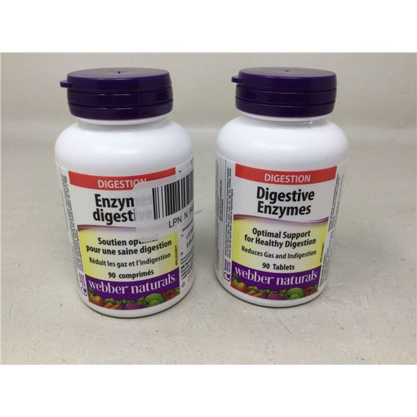 Webber naturals digestive enzymes lot of 2 x 90