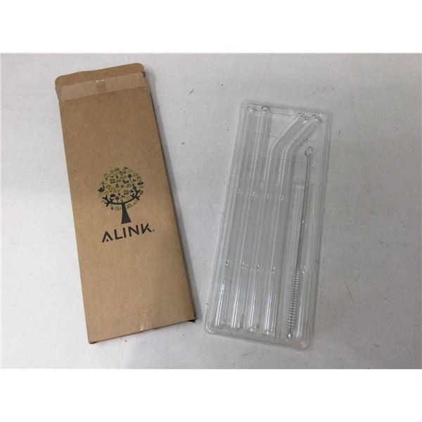 Alink Reusable Drinking Straws with cleaner brush