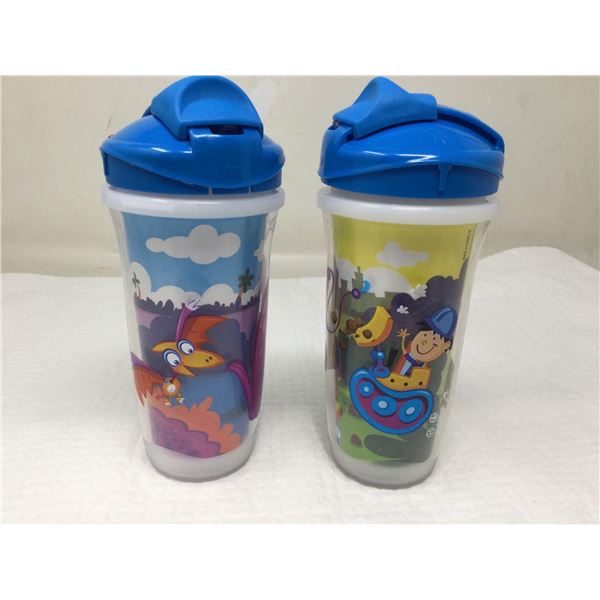 Lot of 2 kids hot/cold spill proof travel mugs
