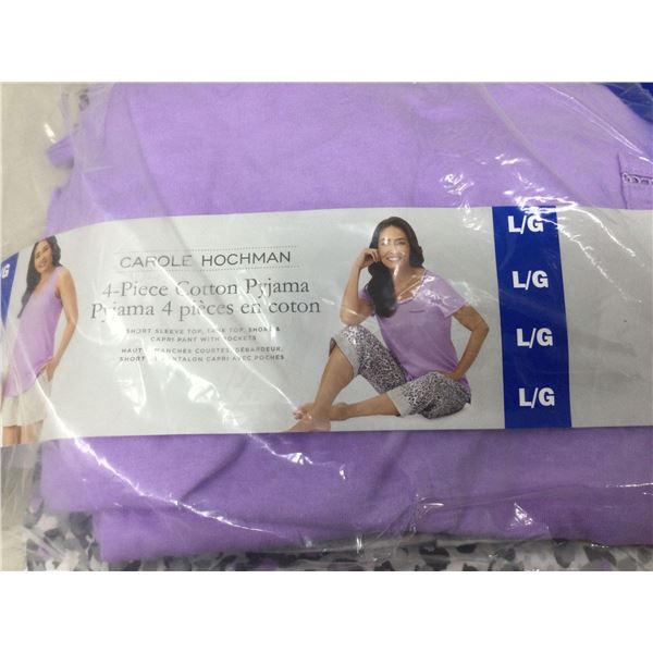 Carole Hochman Ladies 4 Piece cotton Pajama set Large