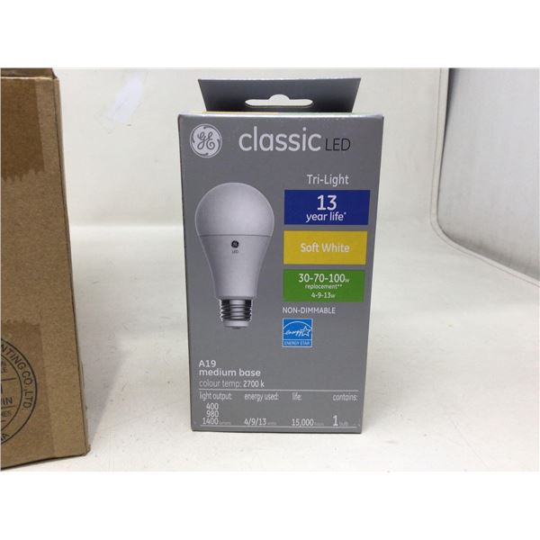 Case lot of soft white GE Classic LED Bulbs