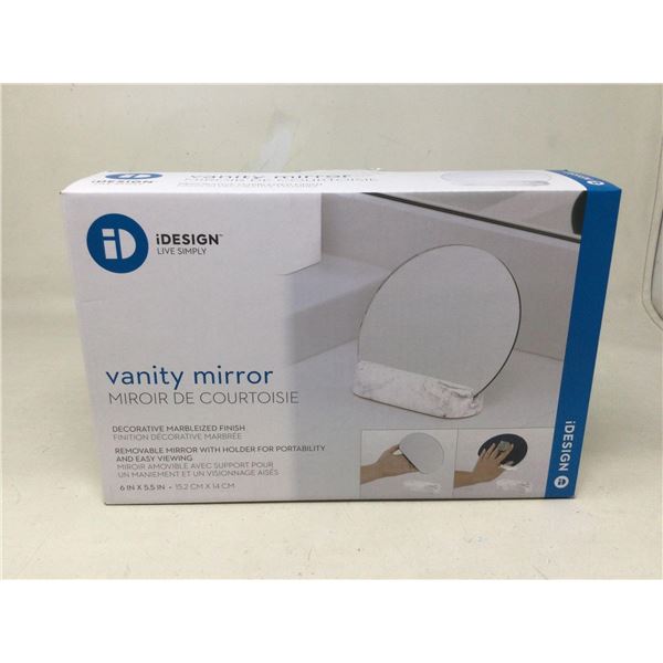 Idesign removable mirror with marblized stand
