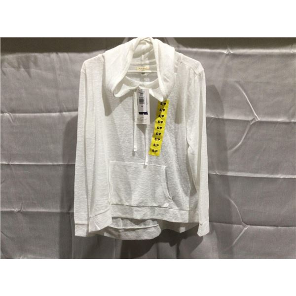 Ladies White Weatherproof hoodie long sleave small